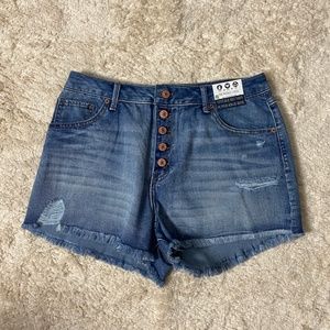 NWT Rewash Distressed Super High Rise Jean Shorts